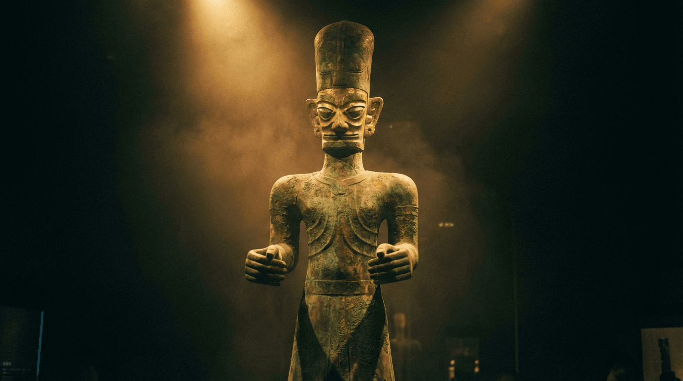 三星堆「銅像之王」：解密古蜀國三米青銅大立人的神秘力量