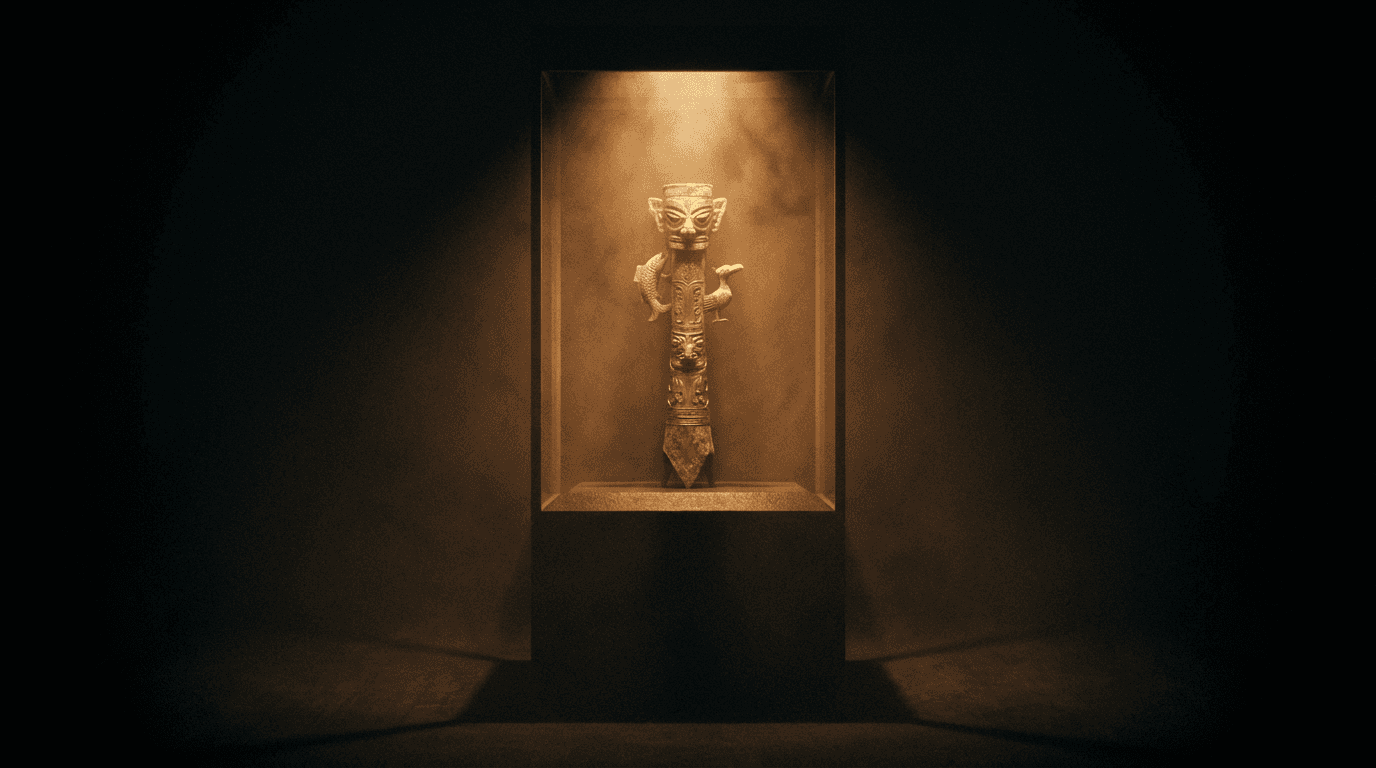 千年之謎終揭曉：12K超高清技術讓三星堆金杖圖案在杜拜重現天日