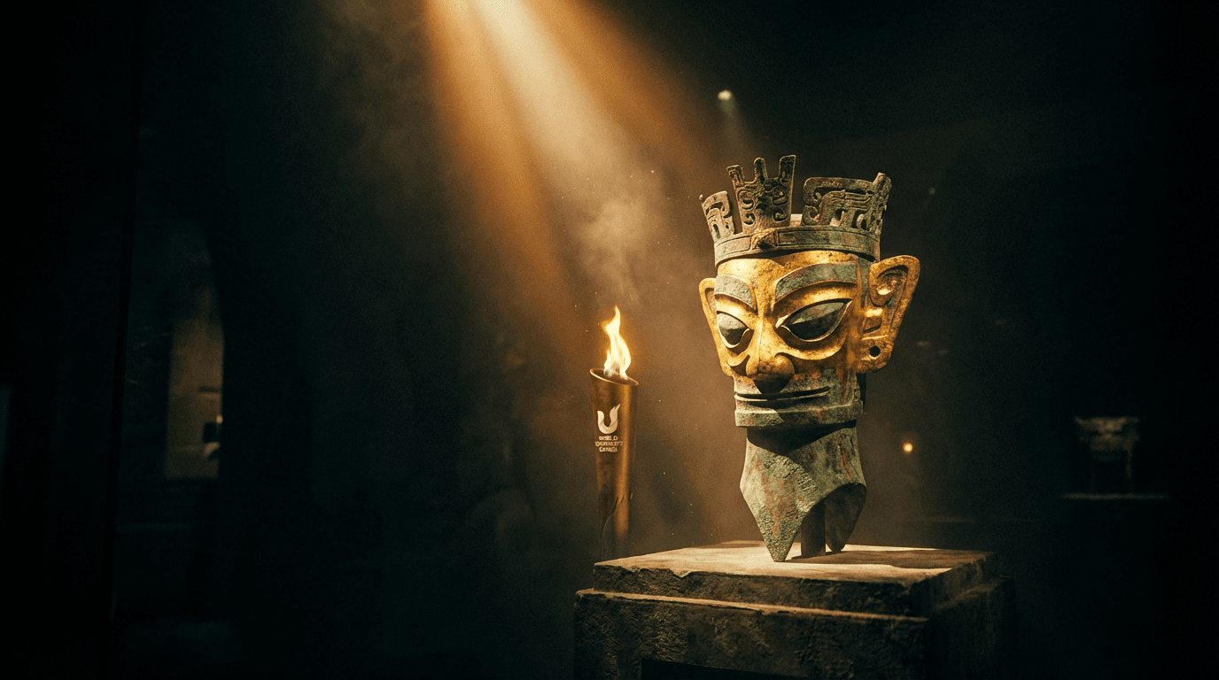 世運聖火照亮三星堆！古蜀文明的榮耀時刻