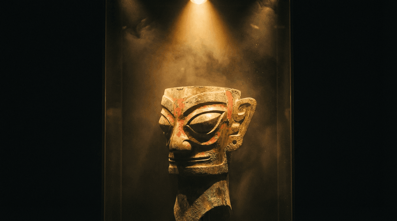 三星堆青銅器上的紅色秘密:古蜀文明的精湛彩繪工藝