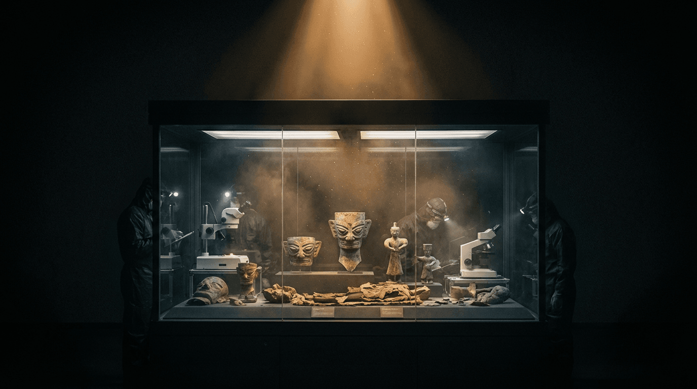 科技解密三星堆:考古方艙與跨領域合作,讓三千年前的絲綢重見天日