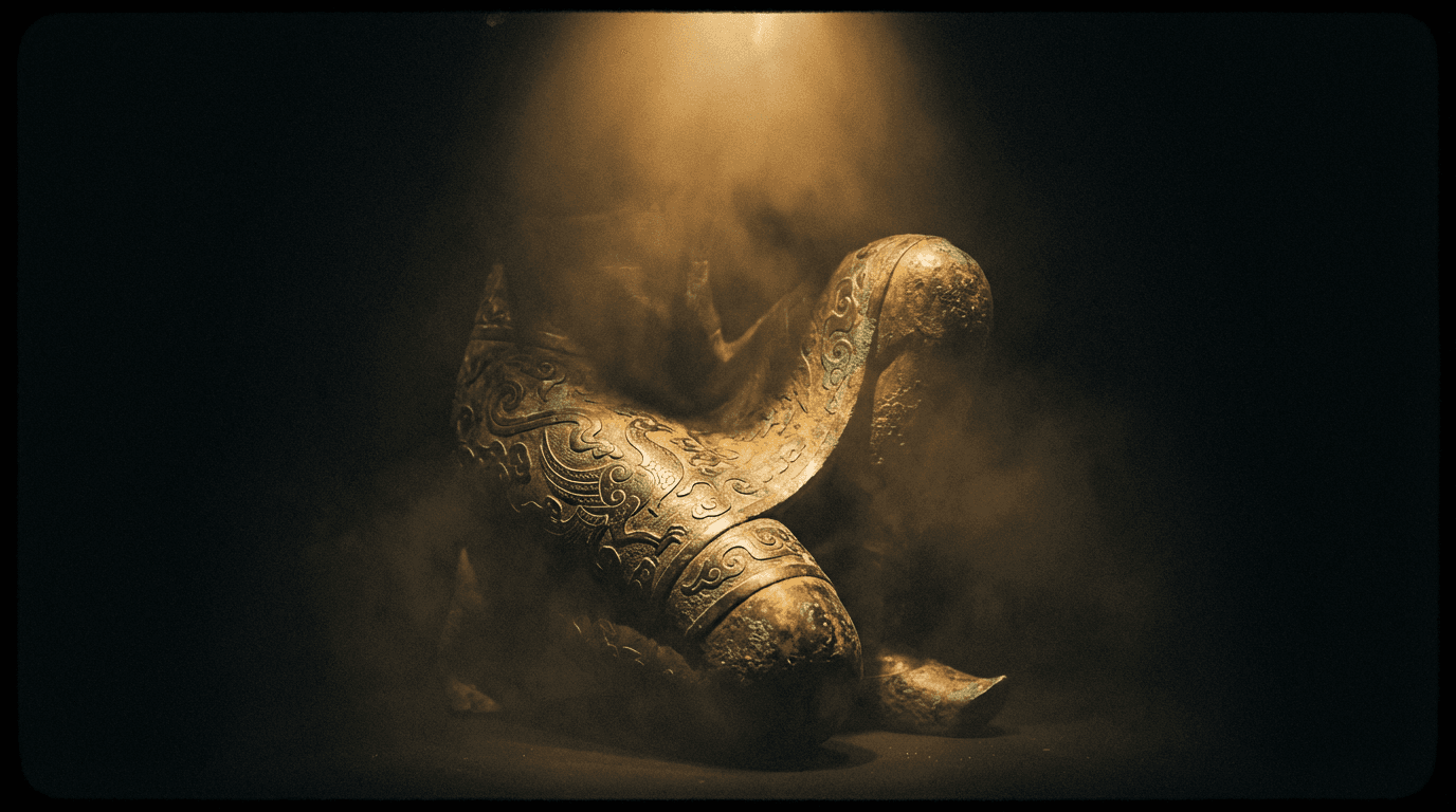 三星堆跪坐人像再爆新料?腿部驚現神秘紋飾,解讀古蜀文明新線索!